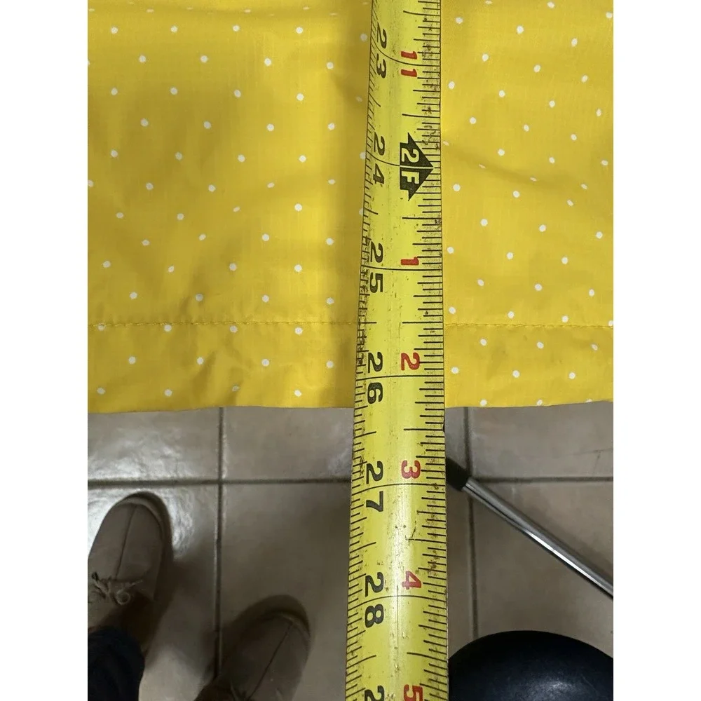 The North Face Rain Jacket Women's Yellow Polka Dot Hooded Zip Sz XL